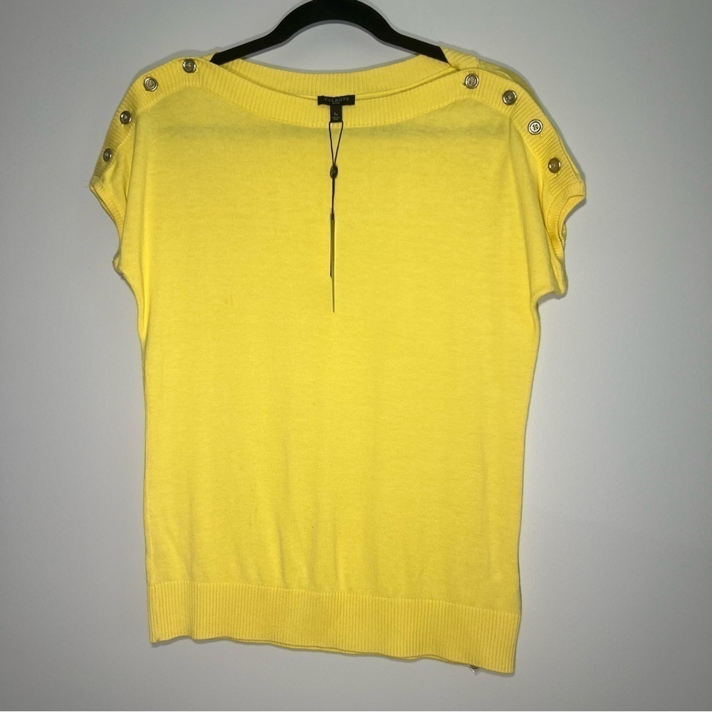 NWT Boat Neck Sunny Yellow Blouse Small